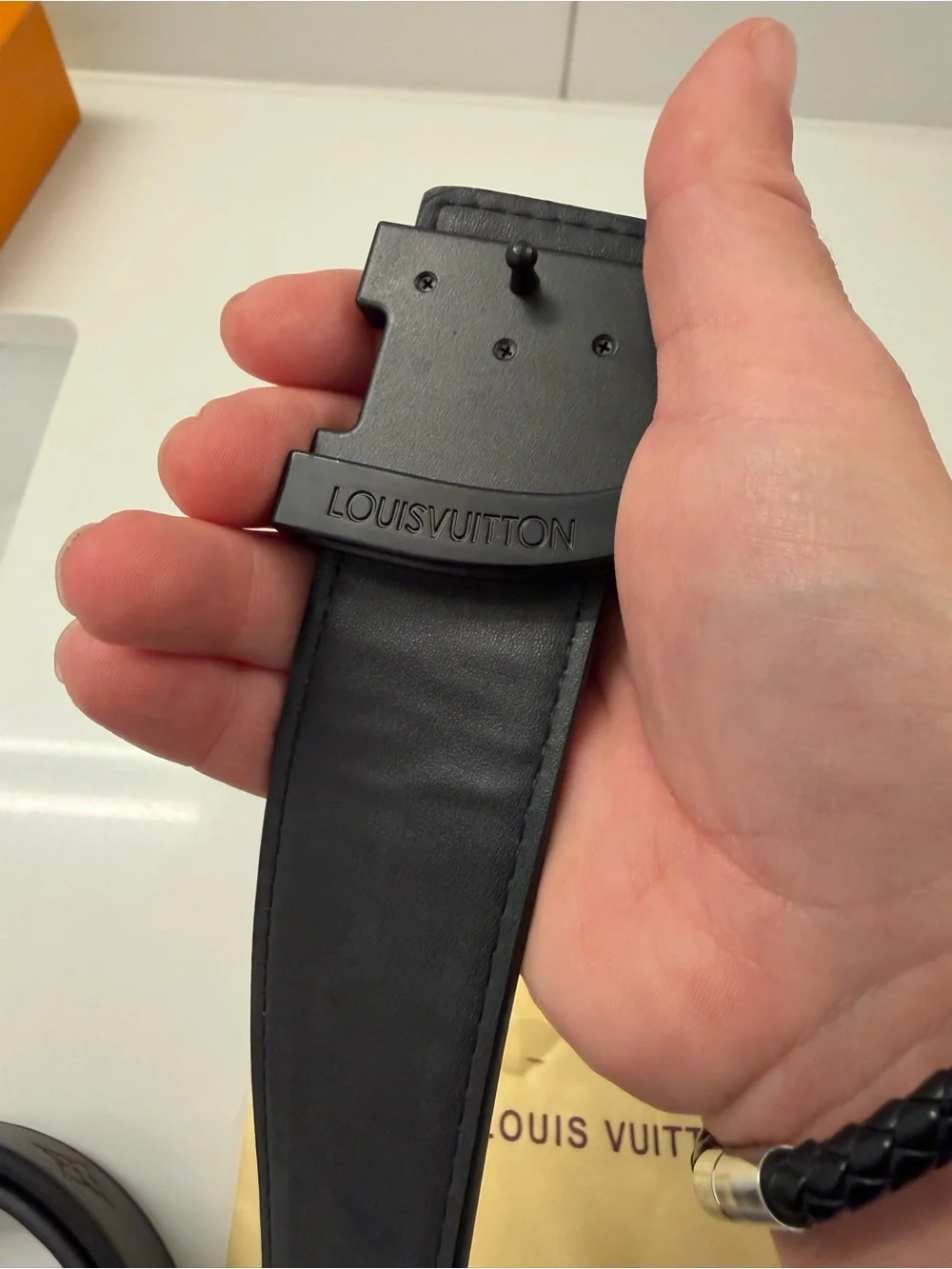 Louis Vuitton Black Monogram Belt